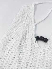 Beautiful Nomad Women's Sexy V-Neck Halter Backless Beach Cover-Up Dress, For Summer Vacation