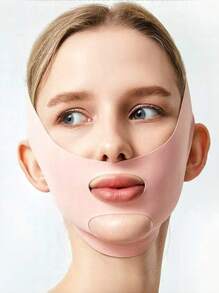 1Pc Women's Gray/Pink//Night Bandage Mask For Everyday Wear. This Seamless V-Shaped Sleep Mask Is Perfect For Use Both While Sleeping And Relaxing At Home. You Can Wear It While Watching TV, Working Out Or Having Fun.