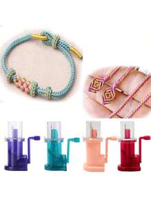 Einfacher Weber Strickmaschine Mini Nähmaschine, Handstrickmaschine DIY Haushalts Handstrick-Spulenstrickmaschine, handgeführte Strickmaschine Bastel Armband Webwerkzeug