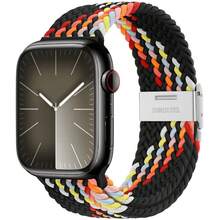 Split Buckle Loop Nylon Strap Compatible With Apple, Adjustable Braided Nylon Single Circle Strap For Apple Watch With Silent Metal Snap Elastic Sports Wristband Compatible 38mm 40mm 41mm 42mm 44mm 45mm 46mm 49mm With Apple Watch Series 1-10, SE, Ultra 1-2 Black And Various Colors, Apple Watch Accessories - Multicolor - View 26