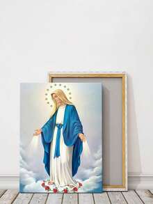 1 Pc Our Lady Immaculate Conception Of Mary Holy Mary Painting Catholic Posters Picture Room Decor Art Stretched And Frame Ready To Hang - Optional Framed,Suitable For Living Room Bedroom Office Wall Decoration Room Aesthetic Wall Arts Canvas, Creative Gift - Multicolor - View 18
