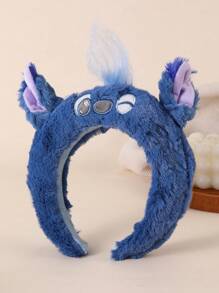 Disney 1 pieza Diadema con peluche de Stitch y Mickey Mouse de Disney, accesorio de cabello lindo para niñas
