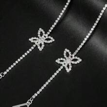 A Piece Elegant Butterfly Body Chain - Adjustable Rhinestone Shoulder Chain Accessory With Chic Off-The-Shoulder Straps, Featuring An Elegant And Minimalist Design, A Sexy Invisible Appearance, And Versatile Wear - Suitable For Dresses And Off-The-Shoulder Outfits.