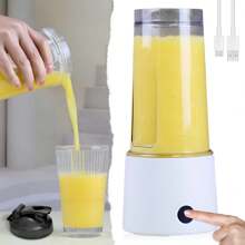 Licuadoras portátiles inalámbricas mejoradas para 2025, batidos y smoothies, 17 onzas 80W recargable, 6 cuchillas, mini licuadora portátil para deportes, viajes y hogar