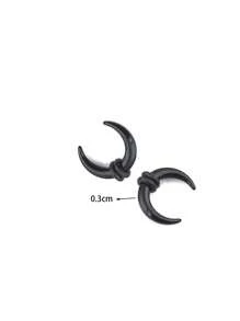 2 Peças Expansor Espiral de Orelha em Acrílico Preto de Caracol, Alargador de Orelha Espiral, Esticador de Perfuração de Orelha para Mulheres e Homens, Joia de Perfuração Corporal Personalizada de 1,6mm - 24mm
