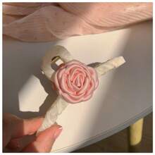 1 Pc Handmade Fabric Flower Hair Clip, Suitable For Daily Wear Hair Claw Claw Clips Hair Jaw Clip Hair Clamps