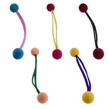 10pcs/Pack Colorful Pom Pom Heart Shaped Scrunchies, High Elasticity Flocked Candy Color Hair Accessories, Autumn/Winter Fluffy Hair Ties, Strong Durable For Daily Use