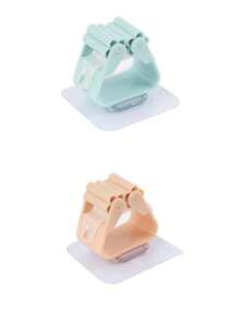 3 pezzi Supporto per scopa e mocio, montato a parete, morsetto per scopa autoadesivo, senza bisogno di forare, adatto per casa, giardino, garage e spazio di stoccaggio, per appendere scope e paletta - Multicolore - Visualizzare 12