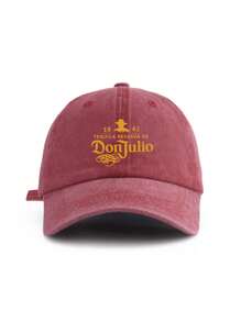 1 Pc Unisex Letter Print "DONJULIO" Decorative Retro Distressed Wash Baseball Cap, Truck Driver Cap, Sun Hat, Suitable For Outdoor, Travel, Hiking, Beach