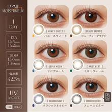 カラコン LARME MOISTURE UV ラルムモイスチャーUV 1箱10枚 度数 2.25 カラー クラシックネイビー - クラシックネイビー - チェックする 3