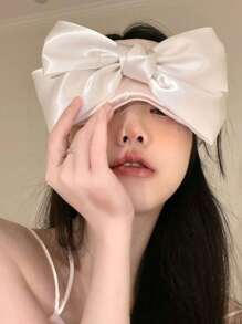Nap Time Blackout Eye Mask, Cute Big Bow Eye Mask, Anti Silk Material Sunshade Eye Mask, Sexy Face Mask