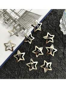 [Opciones de cantidad] Piezas/Paquete Pasadores de cabello en forma de estrella de cinco puntas, accesorios para el cabello antideslizantes, apropiados para regalos de cumpleaños, obsequios de fiestas, premios de motivación, sorpresas navideñas, se ajustan a diversos atuendos, colores de cabello y peinados