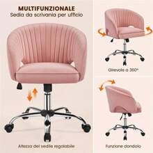 Sedia a rotelle ergonomica con seduta imbottita in finta pelle, regolabile in altezza e reclinabile
