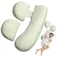 孕妇枕 - U型和H型，可调节可转换设计，在孕期支撑腰部、背部和腹部，帮助缓解疲劳。产后腰腹支撑枕，适合侧睡