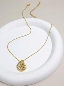 1pc Fashionable Minimalist Seashell Pendant Necklace, Casual & Versatile For Women, Suitable For Party And Daily Wear