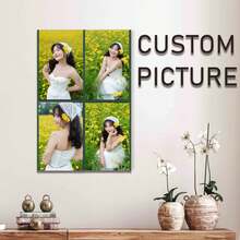 Customizable Wall Art – 1PC Vintage Decorative Painting – Upload Your Photo – Unique Artistic Display – Home & Gift Use