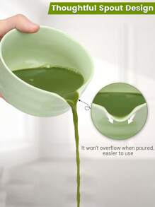 Set di 5 pezzi per preparare il Matcha - Ciotola per Matcha e frusta in bambù, colino per tè, cucchiaino, setaccio, supporto per frusta, kit di partenza perfetto per la cerimonia del tè Matcha (Verde) Back to School
