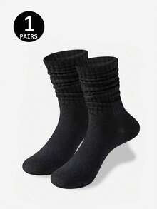 1pair/3pairs/6pairs Fashionable Colorful Bubble Fleece Socks, Comfortable Breathable, Classic European Style, Casual Tight Calf Socks - Multicolor - View 2