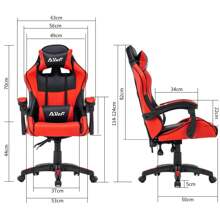AJWF Sedia da gioco AJWF, sedia da ufficio per computer, sedia da gioco video ergonomica, schienale e altezza seduta regolabili, sedia girevole con poggiatesta e cuscino lombare, sedia da e-sport (Rossa)(Rosa)(Nera)