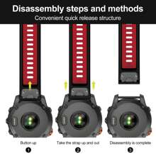26mm Watch Band Compatible With Garmin Fenix 7X/ Fenix 6X/ Fenix 5X/ Fenix 8 51mm/ Tactix Delta,Soft Silicone Replacement Quickfit Bands For Fenix 3/3 HR,Fenix 5X Plus/6X Pro/Descent MK1/Enduro
