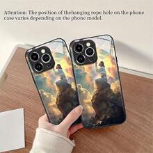 Spiritual Mobile Phone Case, Designed With Radiant Light And A Cross Motif, Suitable For IPhone 16, 15, 14, 13, 12 And 11 Pro Models, Made Of TPU Material, And Provides Shockproof Protection. Perfect For Family, Friends, Children, Birthdays, Spring, Holidays, Boyfriends, Girlfriends, And Valentine's Day Gifts - Black - View 5