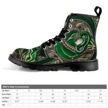 Men's Lace Up Canvas Green High Top Boot - Green - View 4