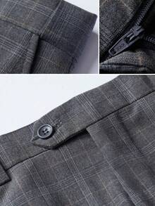 Men's Classic 3-Piece Suit Set - Slim-Fit Elegant Business Wedding Prom Tuxedo Jacket, Vest & Dress Pants - 灰色 - 查看 8