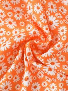 MommBaby Vestido de tirantes con lazo para niña de Mommbabay, vestido de verano sin mangas con estampado de flores de margaritas y sombrero, look de moda para la playa