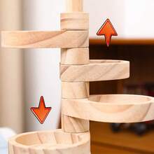 1pc Rotating Wooden Jewelry Organizer, Entryway Key Holder & Perfume/Jewelry Display Rack