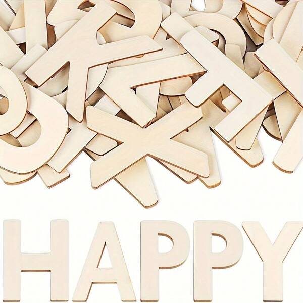 26 Stücke/52 Stücke Buchstaben Deko DIY Basteln Multi-Zweck Buchstaben Buchstaben 10cm/4 Zoll DIY Malerei Basteln für Wandmalerei Hochzeit Geburtstag Party Zimmer Heim Dekoration DIY Bastelbedarf