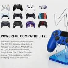 Universal Dual Layer Gamepad Stand, Headphone & Game Controller Display Holder Organizer - Multicolor - View 6