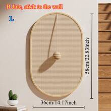 PETSIN 1 件装剑麻猫抓板，垂直壁挂式，防抓，无味猫抓垫，抓板和按摩 - 彩色 - 查看 10