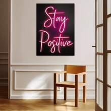 1pc/3pcs Set Modern Energize & Inspire Vibrant Neon Inspirational Posters,Room Decor, Gift For Friends Kits Wall Arts Decor, For Living Room, Bedroom, Office, Bar Wall Decor,Frame,Frameless.