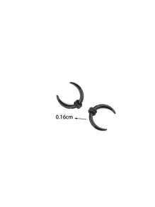 2 Peças Expansor Espiral de Orelha em Acrílico Preto de Caracol, Alargador de Orelha Espiral, Esticador de Perfuração de Orelha para Mulheres e Homens, Joia de Perfuração Corporal Personalizada de 1,6mm - 24mm