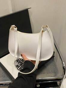 时尚简约单肩包手提包复古风腋下包高档轻便拉链托特包法棍包多功能包优雅欧美街头风大容量小钱包适合朋友聚会上班化妆化妆品收纳