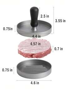 1pc Hamburger Patty Maker And 100pcs Non-Stick Burger Press Paper Set, Kitchen Tool And Accessory, Suitable For Holiday Parties, Gatherings, Family Meals, And Homemade Burger Patties