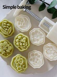 مجموعتان من قوالب الحلوى بنمط سوسن الوادي، هدية عيد ميلاد، مجموعة أدوات الخبز، لوازم بنتو، قوالب تشكيل الكوكيز اليدوية DIY ، قوالب تقطيع الكيك والكوكيز والبسكويت، أدوات مطبخ لحلوى القمر والحشوات، قوالب بسكويت السكر وأدوات حلوى الكوكيز. مجموعة قوالب الكعك القمري.