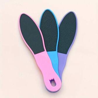 3pcs Foot Files,Double-Sided Keratin File Scrub And Heel Scraper - Suitable For Both Men And Women(Color Random)