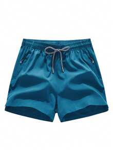 Men's Outdoor Sports Fitness Jumpsuit Shorts, Quick-Dry Loose Breathable Running Training Shorts - Blue - View 2