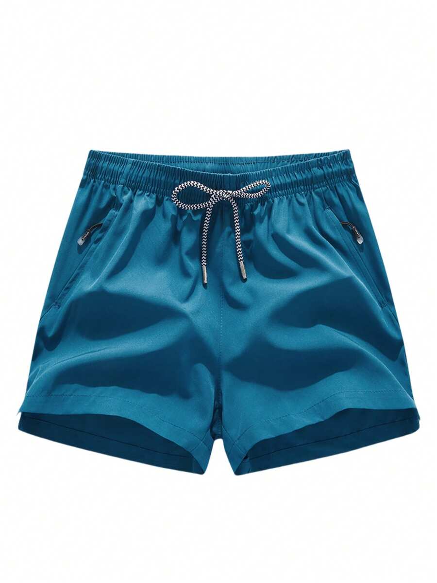 Men's Outdoor Sports Fitness Jumpsuit Shorts, Quick-Dry Loose Breathable Running Training Shorts - Blue - View 1