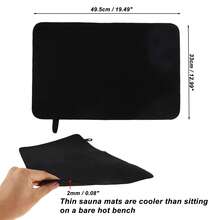 Felt Sauna Cushion, Heat Insulation Mat For Sauna Bath, Water Absorbent Sauna Seat Cushion For SPA Bath House, Sauna Accessories - Black - View 4