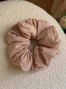 topshiny Plain Color Extra Large Scrunchie, Oversized Crinkle Messy Bun Hair Tie, Minimalist Style Ponytail Hair Accessory, Casual Head Accessories