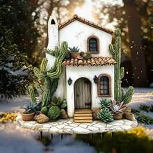 1/2 件，富有想象力的仙人掌屋花园桩，亚克力阳光捕手，带有充满活力的沙漠场景，非常适合花盆和草坪，无需电源，理想的家居和花园装饰礼物，草坪配件，2D - 多色-地插 - 查看 4