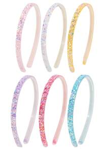 1/6/12pcs Glittering Star Headbands, Sweet Toothed Non-Slip Headwear, Versatile For Party, Daily, Work, School, Celebration