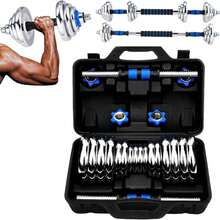 Kit Mancuernas 15 kg 3 en 1 Multi-Uso con Varilla de conexión para Entrenamiento de Ejercicio en el Gimnasio en casa. Con Barra de Discos Ajustables a 15 Kg - 1 - View 7