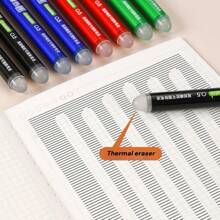 2pcs/4pcs/12pcs/24pcs/27pcs Erasable Ball Pens (Black/Red/Blue/Green Refills Available), 0.5mm Thermal Erasable Ink Pen, Durable & Easy To Correct, Keep Text Neat, Creative Student Stationery, Suitable For Note-Taking, Pricing, Highlighting Etc., Can Be Given As Learning Rewards, School Prizes To Students, Classmates, Teachers
