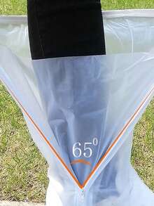 1 件加厚 PVC 高帮防水鞋套，可重复使用，防滑，适合雨天海滩活动，防泥夏季降温，沙滩旅行