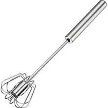 3/2/1 Pc Set Stainless Steel Semi-Automatic Egg Beater, Rotary Design Effortless & Efficient, Suitable For Whipping Cream & Eggs, Multipurpose Home Manual Whisk Tool, Durable & Easy To Clean