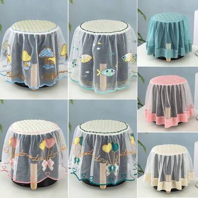 通用圆形空气炸锅防尘罩蕾丝电饭煲罩厨房电器电压力锅保护罩家居厨房配件、厨房装饰、家居用品