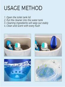 Rose-Shaped Toilet Cleaner, Toilet Bowl Cleaning Liquid, Automatic Toilet Cleaner, Bathroom Freshener, Toilet Odor & Urine Stain Remover, Toilet Deodorizer, Eliminates Odor, Suitable For Bathroom/Toilet/Washroom/Waiting Room/Home/Hotel